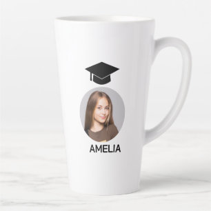 Tasse Latte Félicitations pour votre cadeau de fin d'études po