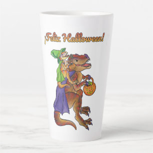 Tasse Latte Feliz Halloween Dinosaur Gros