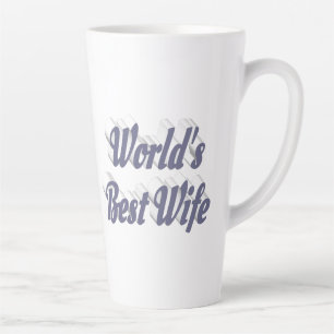 Tasse Latte Femme avec texte gris