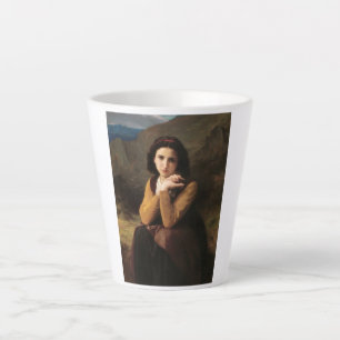 Tasse Latte Femme Mignonne de Jeune Femme par Bouguereau