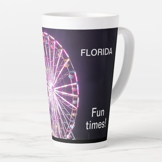 Tasse Latte Ferris Wheels Florida Fun Times (Angle droit)