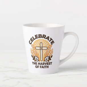 Tasse Latte Fête de la récolte de la foi - Art inspirant