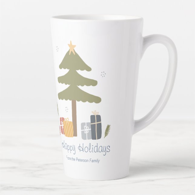 Tasse Latte Fête de Noël personnalisée Fête d'entreprise (Droite)