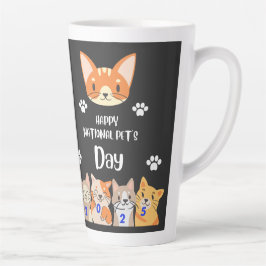 Tasse Latte Fête nationale des animaux de compagnie fête uniqu