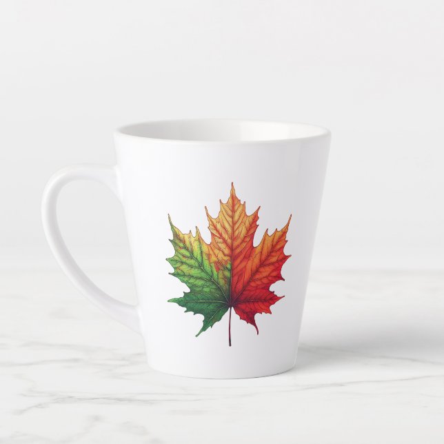 Tasse Latte Feuille d'érable (Gauche)