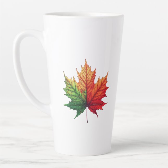 Tasse Latte Feuille d'érable grande (Gauche)