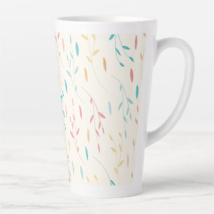 Tasse Latte feuilles d'arbre