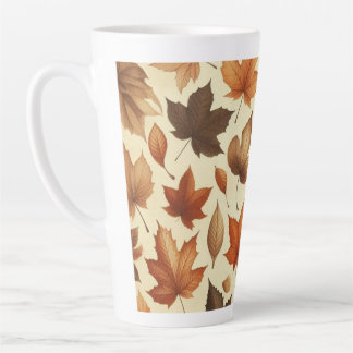 Tasse Latte Feuilles d'automne