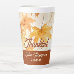 Tasse Latte Feuilles de l'érable Thanksgiving Brunch Dîner