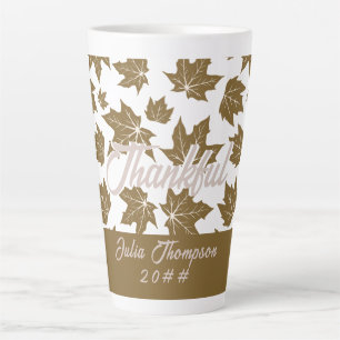 Tasse Latte Feuilles de l'érable Thanksgiving Brunch Dîner