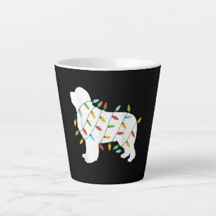 Tasse Latte Feux de Noël Amoureux de les chiens de Terre-Neuve