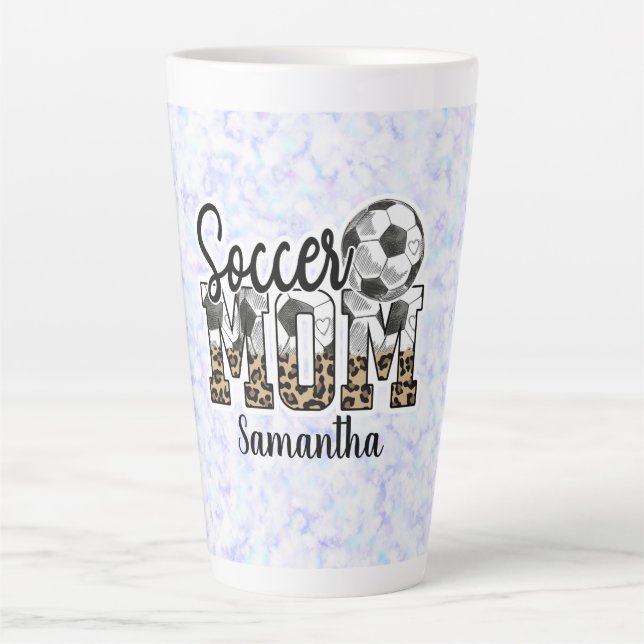Tasse Latte Fier Soccer Maman - Champion de Sideline (Devant)