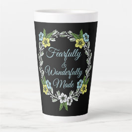 Tasse Latte Fièrement Et Merveilleusement Fabriqué Floral