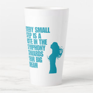 Tasse Latte Fille de Mode Bleue   Tasse Minimalist