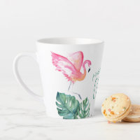 Flamant rose rose tropical Aquarelle Oiseau Boug