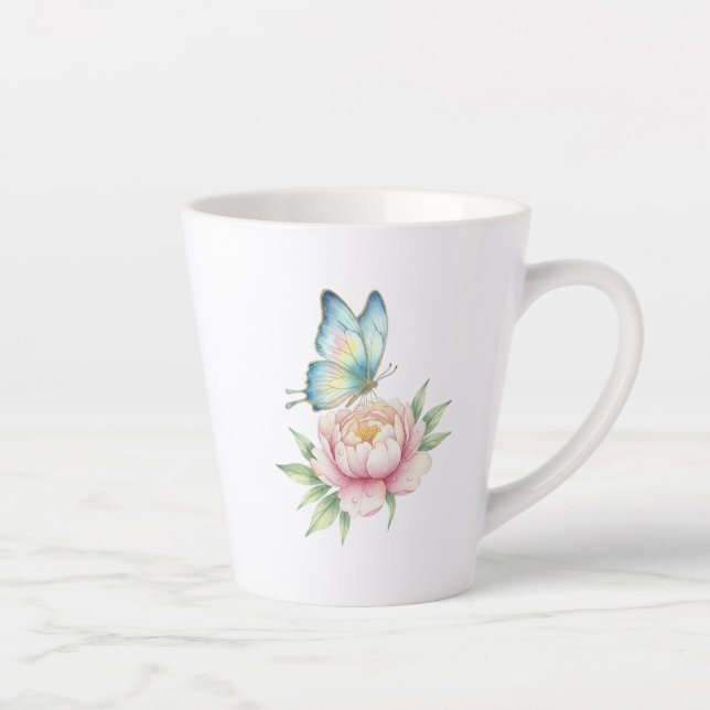 Tasse Latte Fleur (Droite)