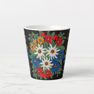 Tasse Latte Fleur alpine suisse Edelweiss