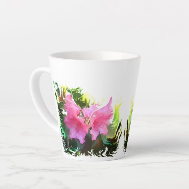 Tasse Latte Fleur azalée (Angle gauche)