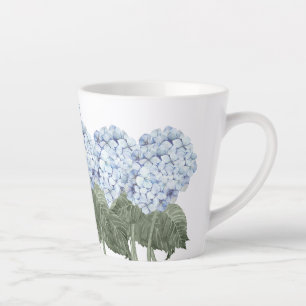 Tasse Latte Fleur bleue d'Hydrangea