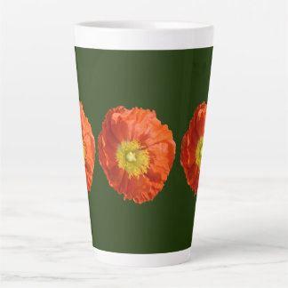 Tasse Latte Fleur de cépages orange vif
