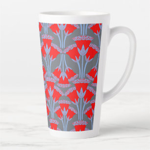 Tasse Latte Fleur de Cloche Rouge One Owl Artist