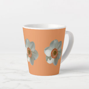 Tasse Latte Fleur de printemps de jonquille rose