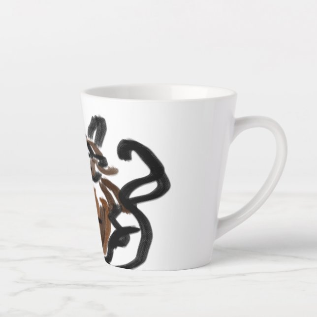 Tasse Latte Fleur de soleil de chat (Droite)