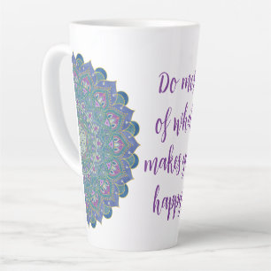 Tasse Latte Fleur de Vie - Mandala Style Inde 1