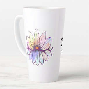 Tasse Latte Fleur Lotus avec latte d'attitude