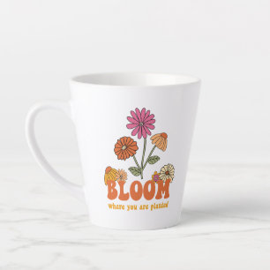 Tasse Latte Fleur Où vous êtes planté