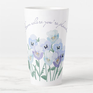 Tasse Latte Fleur où vous êtes planté