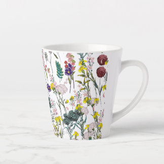Tasse Latte Fleur Sauvage Vibrante 