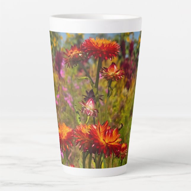 Tasse Latte Fleurs (Devant)