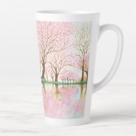 Tasse Latte Fleurs de cerisiers d'amour - Fête des mères