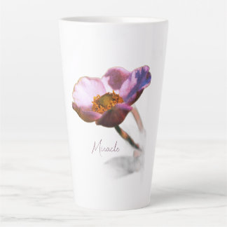 Tasse Latte Fleurs de rêve rose - Elégant Imaginaire Nature