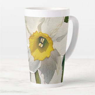 Tasse Latte Fleurs d'Iris aquarelle modernes