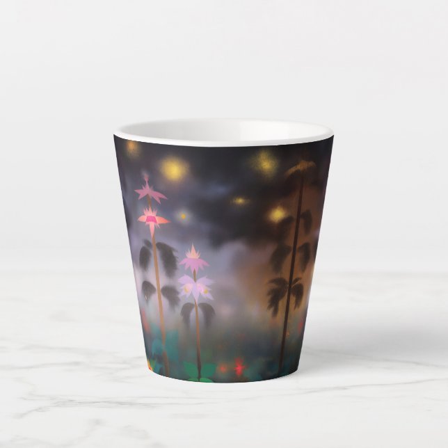 Tasse Latte Fleurs du Soir (Devant)