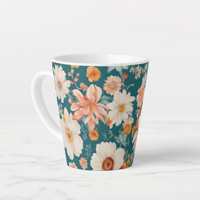 Tasse Latte Fleurs Extraordinaires (Angle gauche)