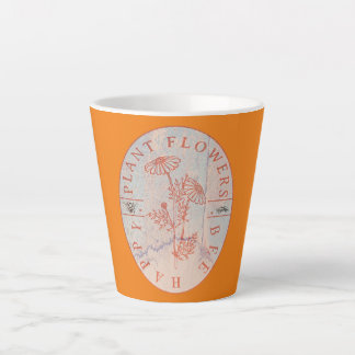 Tasse Latte Fleurs Plantes de jardinier amusantes 