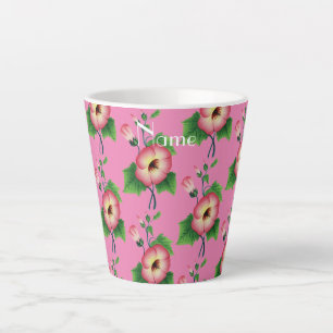 Tasse Latte Fleurs rose pâle Thunder_Cove