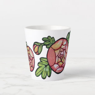 Tasse Latte Fleurs roses