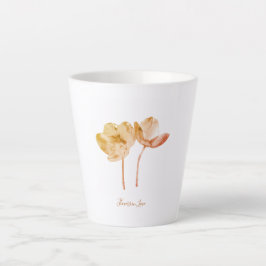 Tasse Latte Fleurs Vintages délicates - Elégant Imaginaire Gar