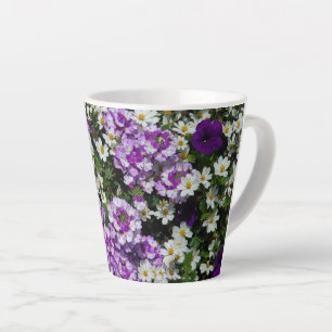 Tasse Latte Fleurs violettes