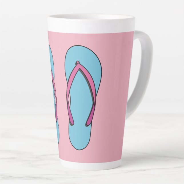 Tasse Latte Flip Flops de plage (Angle droit)