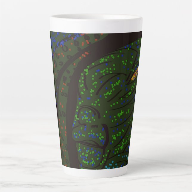 Tasse Latte Floral Sea Monster (Devant)