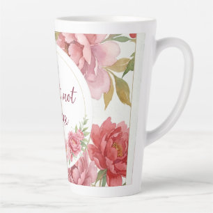 Tasse latte florale Petit mot doux