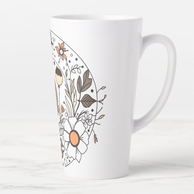 Tasse Latte Flore délicate N02 (Droite)