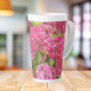 Tasse Latte Flore rose d'Hydrangée