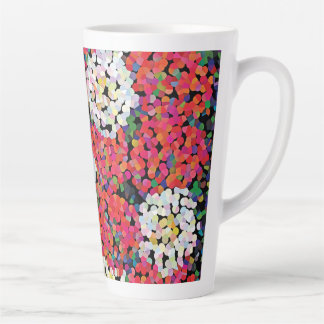 Tasse Latte Flores de cristal rouge
