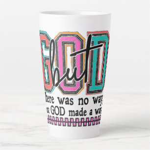 Tasse Latte Foi chrétienne Dieu a fait un chemin